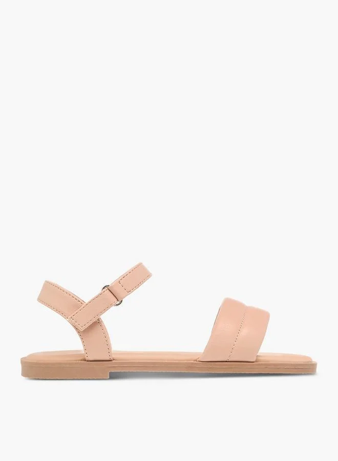 Flora Bella By Shoexpress Girls Solid Sandals With Hook And Loop Closure