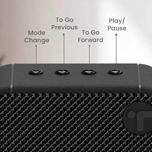 Toreto 10W Bluetooth Speaker, 6 Hours Playtime HD Sound, Bluetooth 5.3v/USB/TF Card/Aux in, Speaker for Phone, Laptop, Tablets, Type C Fast Charging Easy Controls, Portable Speaker (Jolly+, White) - Image 3