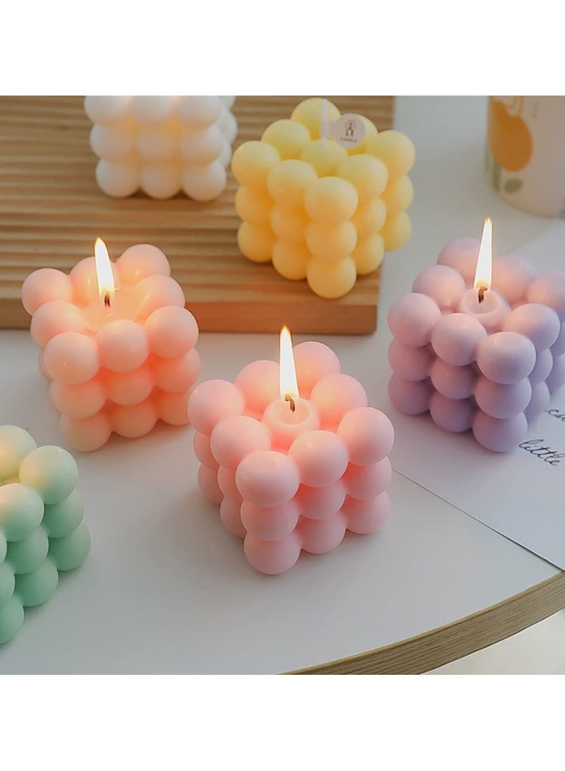 XiuWoo 6Pcs Silicone Candle Molds Set for Candle Making, Bubble Candle Mold, 3D Rose Silicone Mold, Cake Mold for Baking Desser, Silicone Mold for Soy Wax, Soap, DIY Scented Candle - Image 5