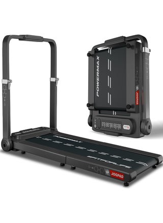 PowerMax Fitness JOGPAD (4HP Peak) Motorized Foldable Treadmill for Home Use with Handle, Remote Control, Max User 120kg, Top Speed 12kmph, Running Deck 1080mmx400mm, Bluetooth, Speaker, mobile holder - pzsku/ZBCEEF071776FEBA990FCZ/45/1744096922/6e3d2db9-34ca-4548-af47-41907ae6f997
