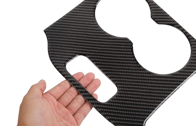 YOCTM For Jeep Grand Cherokee 2014 2015 Interior Accessories Black Real Carbon Fiber Center Console Cup Holder Cover Trim - Image 5