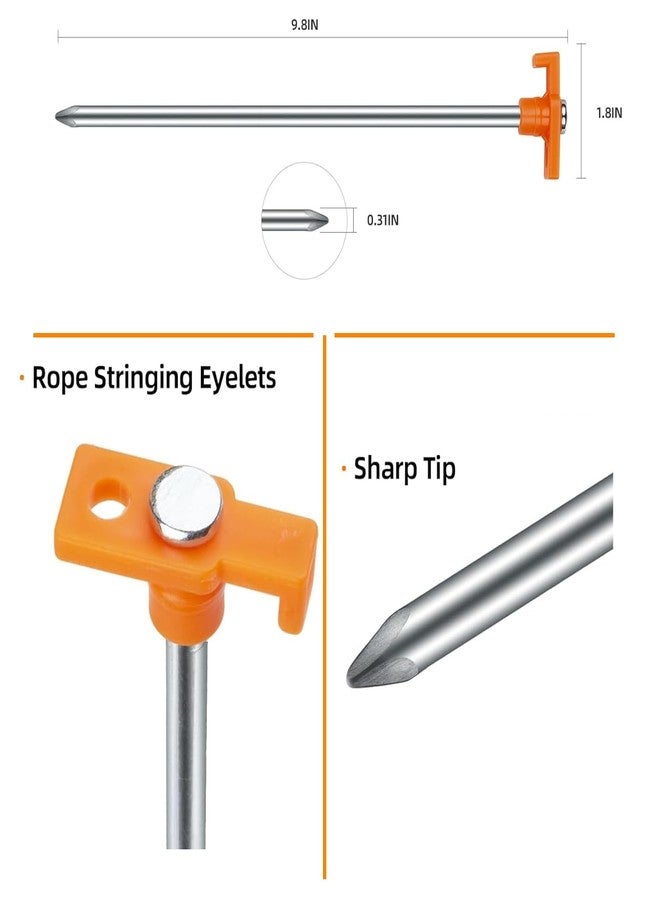 AVOFOREST 2 Pack Tent Stakes and Ropes for Tarp Poles,Lightweight Reflective Cord,Camping Accessories for Hiking - Image 2