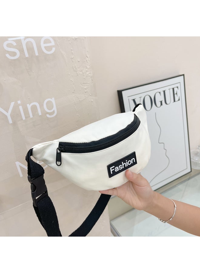 2022 Spring And Summer Children's Bag Fashion Boys And Girls Messenger Bag Leisure Letter Waist Bag Baby Coin Purse-Color:Red - Image 2