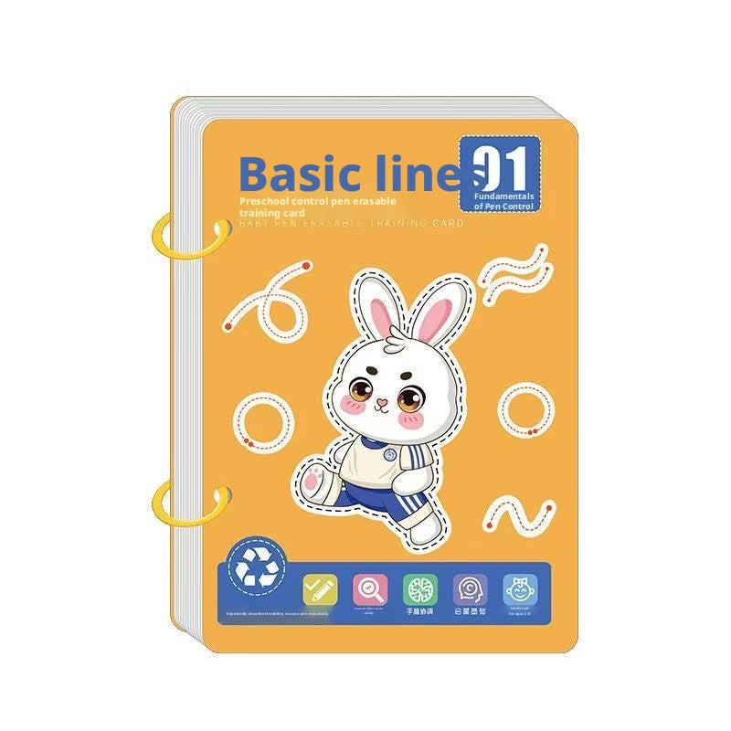 Children's Pen Control Training Book, Reusable Wipe-Clean Practice Cards for Preschool Writing - Image 5