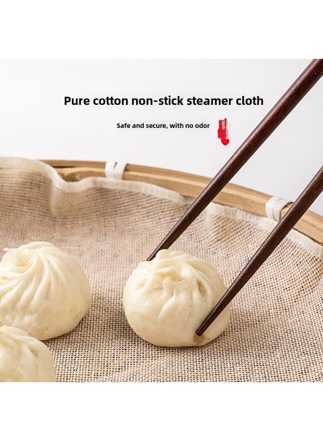 Pure Cotton Steamer Cloth Steamed Rice Gauze Food Grade Cage Cloth Drawer Cloth Steamer Pad Non-stick Sand Cloth Tofu Filter Cloth Household-Size:10 Sheets [26cm] - Image 3