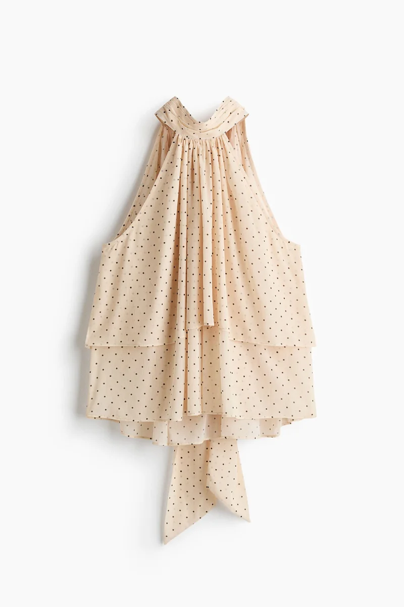 H&M Tiered tie-detail top