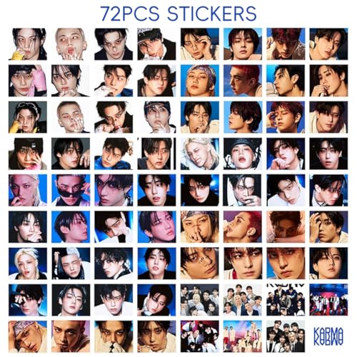 Fancyku® K-pop Star Photo Cards Kit 55Pcs Stray Kids Collection Set with 72 Stickers for Fans, Glossy Durable Prints and Creative DIY Gift Idea for Scrapbooks Journals Decor Storage Display (Karma) - Image 3