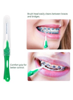 Generic Portable Orthodontic Oral Care Kit for Braces -2 Orthodontic Care Set - Dental Braces Kit, Interdental Brush Dental Wax Dental Floss Toothbrush Cleaning Kit (Green & Red)  - Image 4