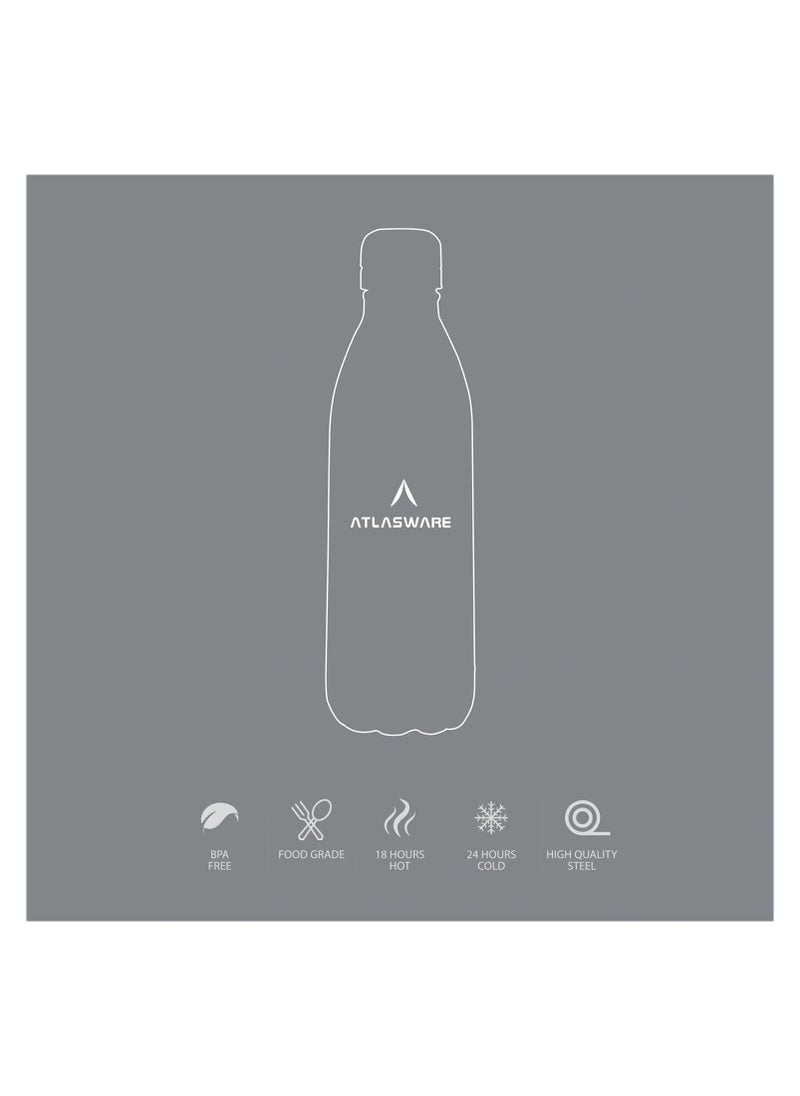 Atlasware Atlasware Stainless Steel Vacuum Bottle, 1750 ml - Matt  - Image 5