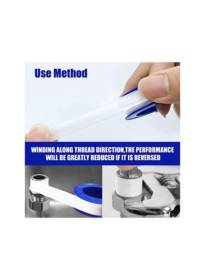 PROMASS 10 rolls waterproof Flexible Sealing Tape ，Teflon Tape for Plumbers Plumbing，Home Shower Head, Water Pipe Sealing，Faucets Showers Hoses， Water pipe Leakage Repairing Supplies - Image 3