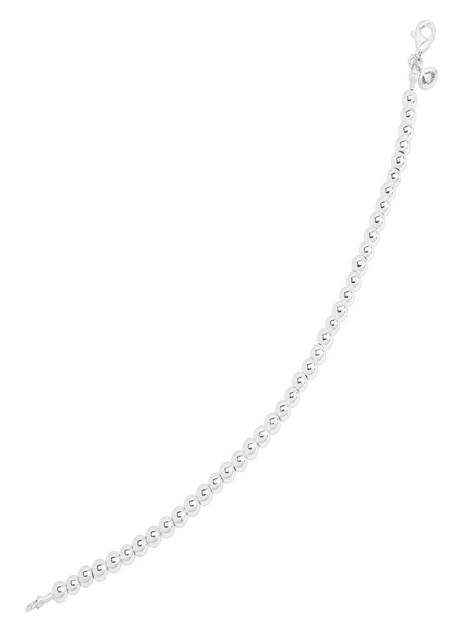 Silpada 'Falling Water' Silver-Plated Hematite Beaded Bracelet in Sterling Silver, 7.5" (4mm) - Image 4