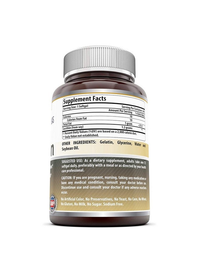 Amazing Nutrition Amazing Formulas Lecithin Dietary Supplement * 1200 Mg High Potency Lecithin Softgels (Nongmo) * Promotes Brain & Cardiovascular Health * Aids In Cellular Activities * 240 Softgels (Pack Of 3) - Image 4