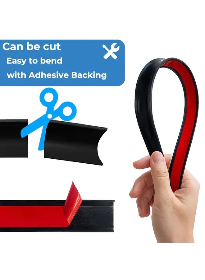 Self Adhesive Water Barrier Strip Gray 100cm Flexible Cuttable Seal For Shower Door Sink Countertop - Image 5