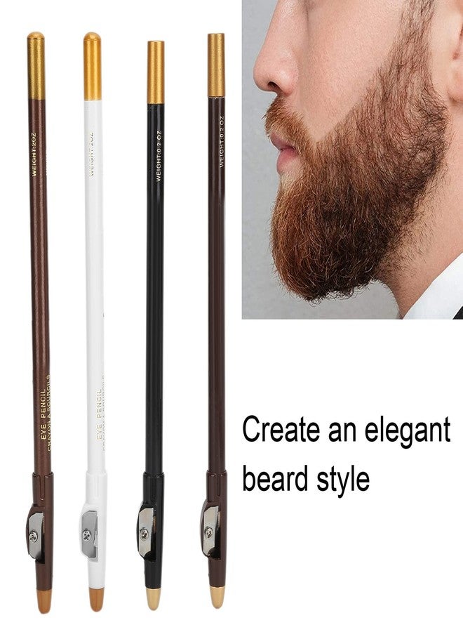 Naroote Barber Pencil, 4PCS Beard Pencils With Sharpener Hairline Pencil For Men barber accessories Hairline Pencils for Shaping and Styling - Image 4