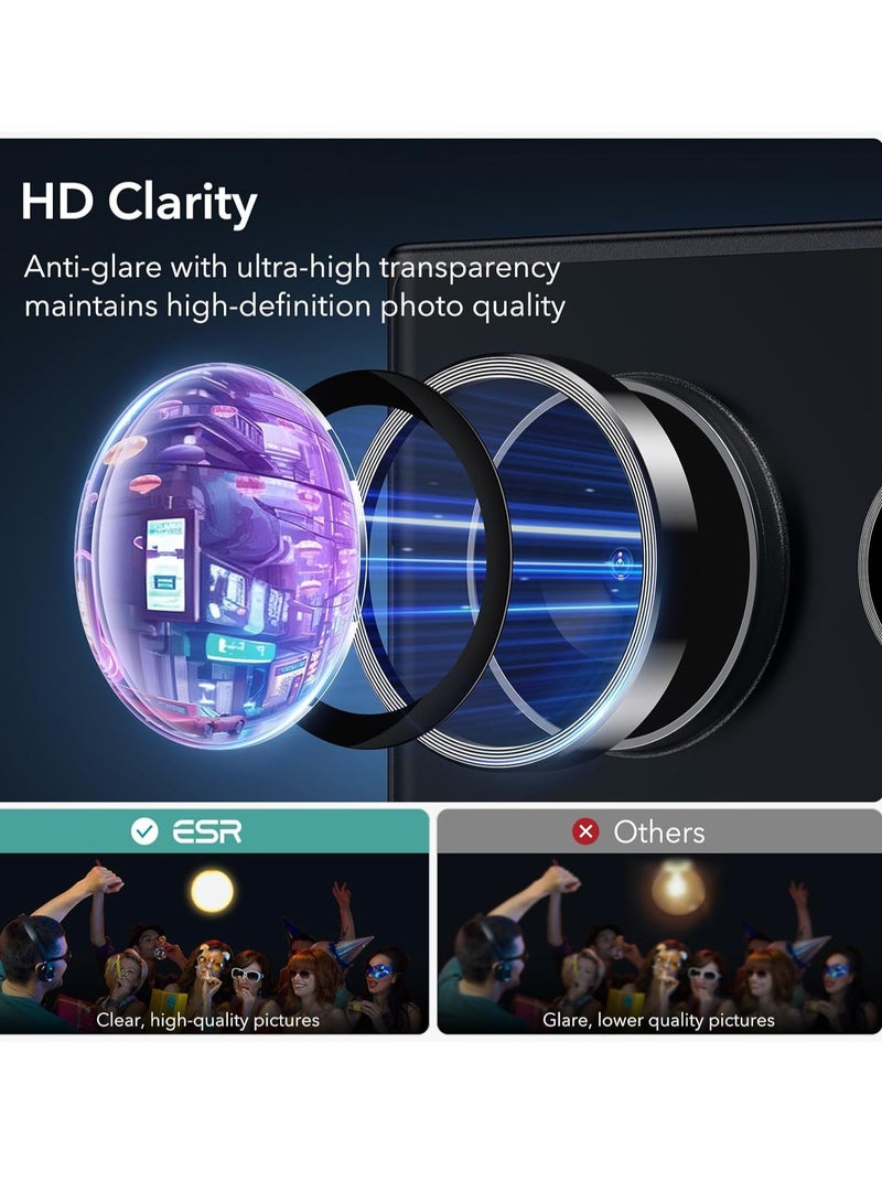 Samsung Galaxy S24 Ultra Camera Lens Protector, Individual Lens Protectors, Scratch-Resistant Ultra-Thin Tempered Glass with Aluminum Edging, Galaxy S24 Ultra Case Friendly, 1 Set, Black - Image 3