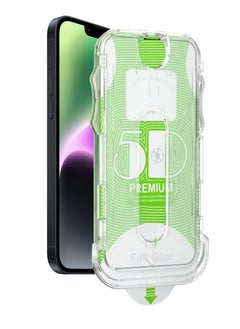 DIGI CORE Tempered Glass Screen Protector For iPhone 14 Plus 6.7 Inch Easy Installation Kit Auto Alignment 9H Hardness 99.99% HD Clear Bubble Free iPhone 14 Plus Screen Glass Dust Extraction 5D Magic Glass  - Image 1