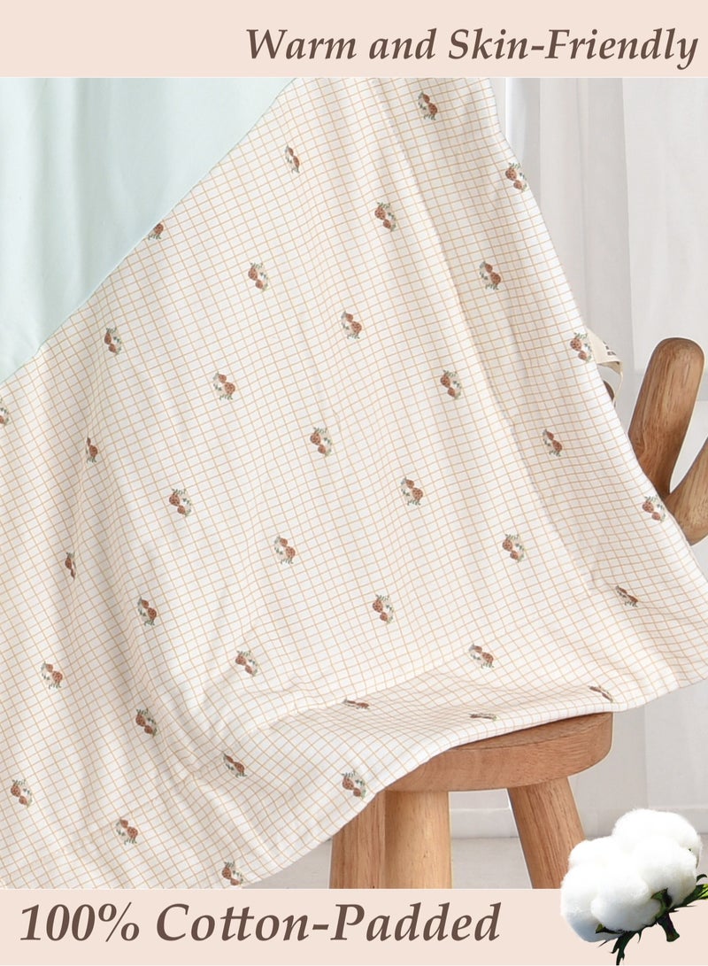 Thin Pure Cotton Baby Quilt, FourSeasons Universal LightweightBreathable Kids Cotton Blanket - Image 2