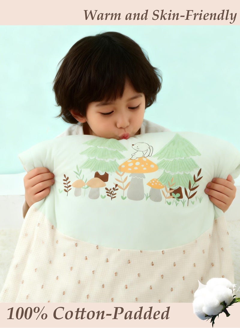 Thin Pure Cotton Baby Quilt, FourSeasons Universal LightweightBreathable Kids Cotton Blanket - Image 3