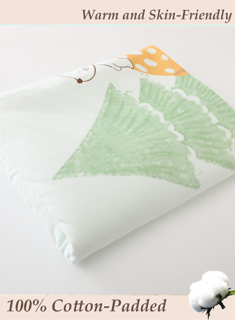 Thin Pure Cotton Baby Quilt, FourSeasons Universal LightweightBreathable Kids Cotton Blanket - Image 4