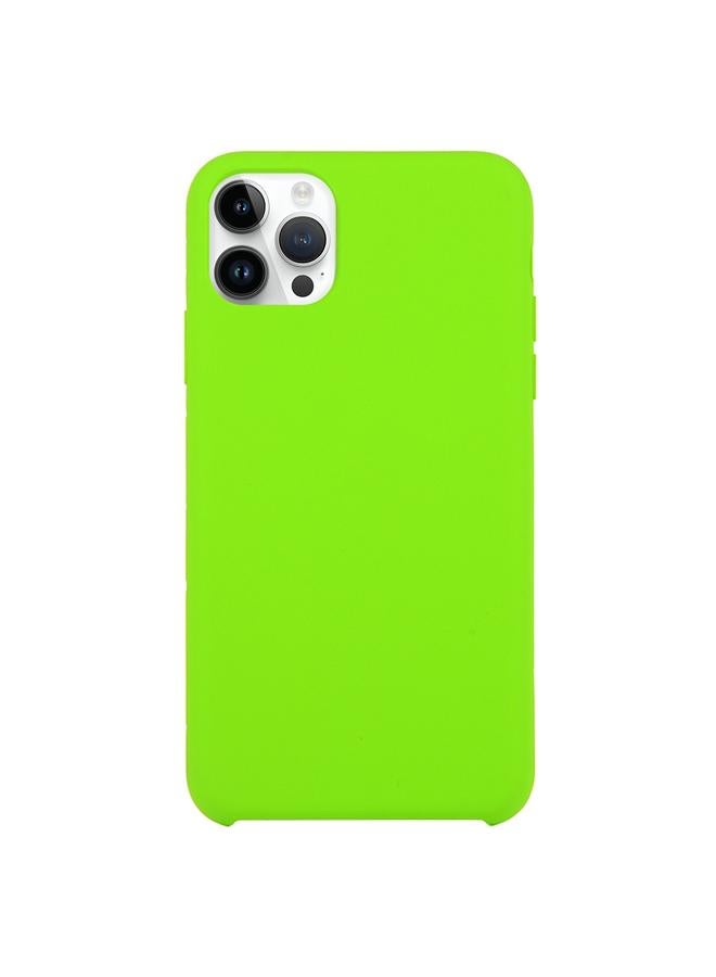 جراب سيليكون صلب لهاتف iPhone 16 Pro Max (أخضر فاتح)