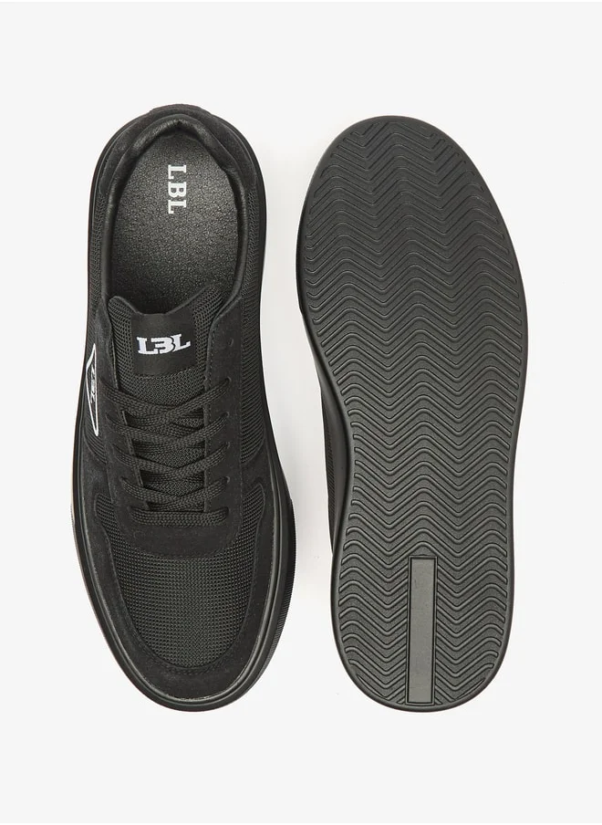 ال بي ال من شو اكسبرس Men's Textured Sneakers with Lace-Up Closure