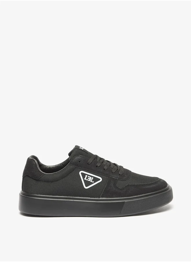 ال بي ال من شو اكسبرس Men's Textured Sneakers with Lace-Up Closure
