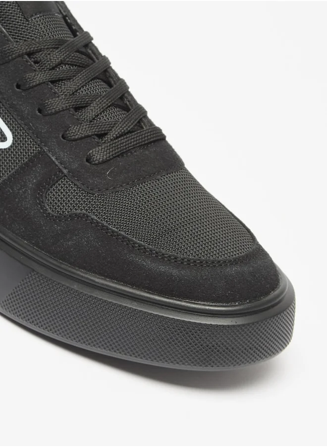 ال بي ال من شو اكسبرس Men's Textured Sneakers with Lace-Up Closure