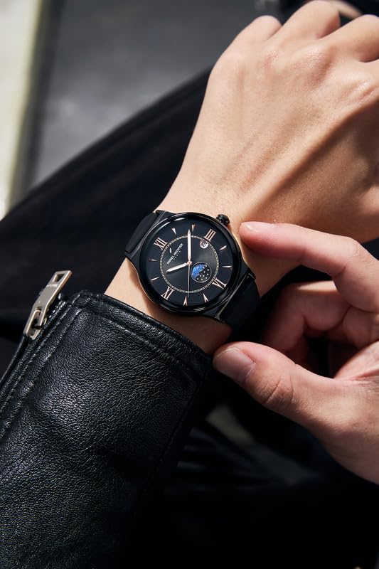 Daniel Hechter Paris Round Dial Watch for Men with Roman Indices, Stylish Silicone Strap, Water Resistant & Quartz Movement - Image 2