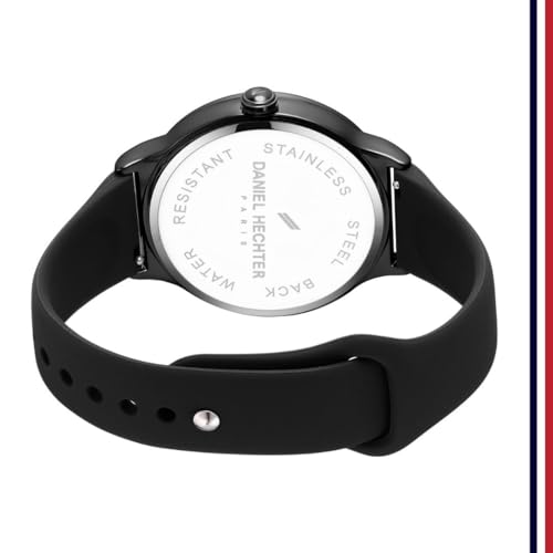 Daniel Hechter Paris Round Dial Watch for Men with Roman Indices, Stylish Silicone Strap, Water Resistant & Quartz Movement - Image 5