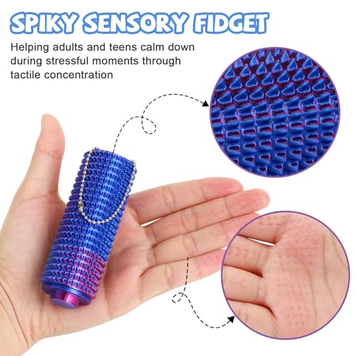 SASBSC Little Ouchies Pain Fidget Sensory Toys for Adult 3D Printed Mini Pain Stim Tool Design for Anxiety FocusStress Spiky Sensory Pocket Fidget Toys Gifts for Office TravelPurpleRedWhite - Image 5