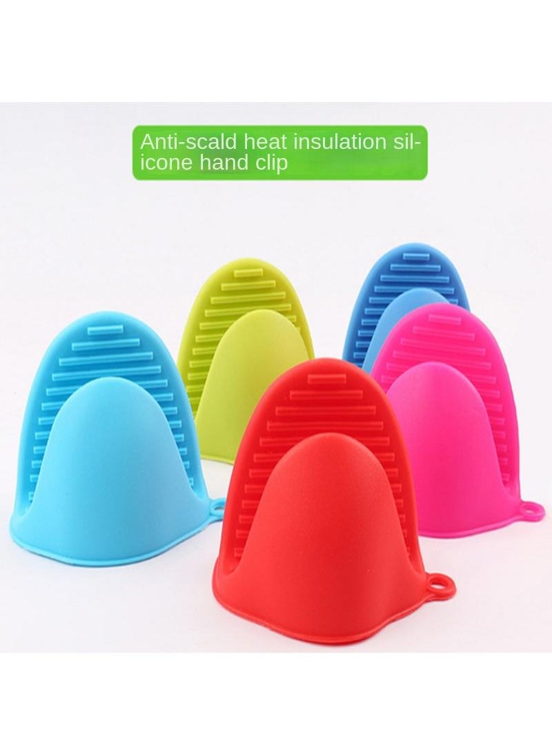 Y&D - 2PCS Silicone Anti-scald Hand Clip Bowl And Dish Clip Baking Oven Microwave Oven Anti-scald Heat Insulating Silicone Gloves-Light GreenThick (about 38 Grams) - Image 1