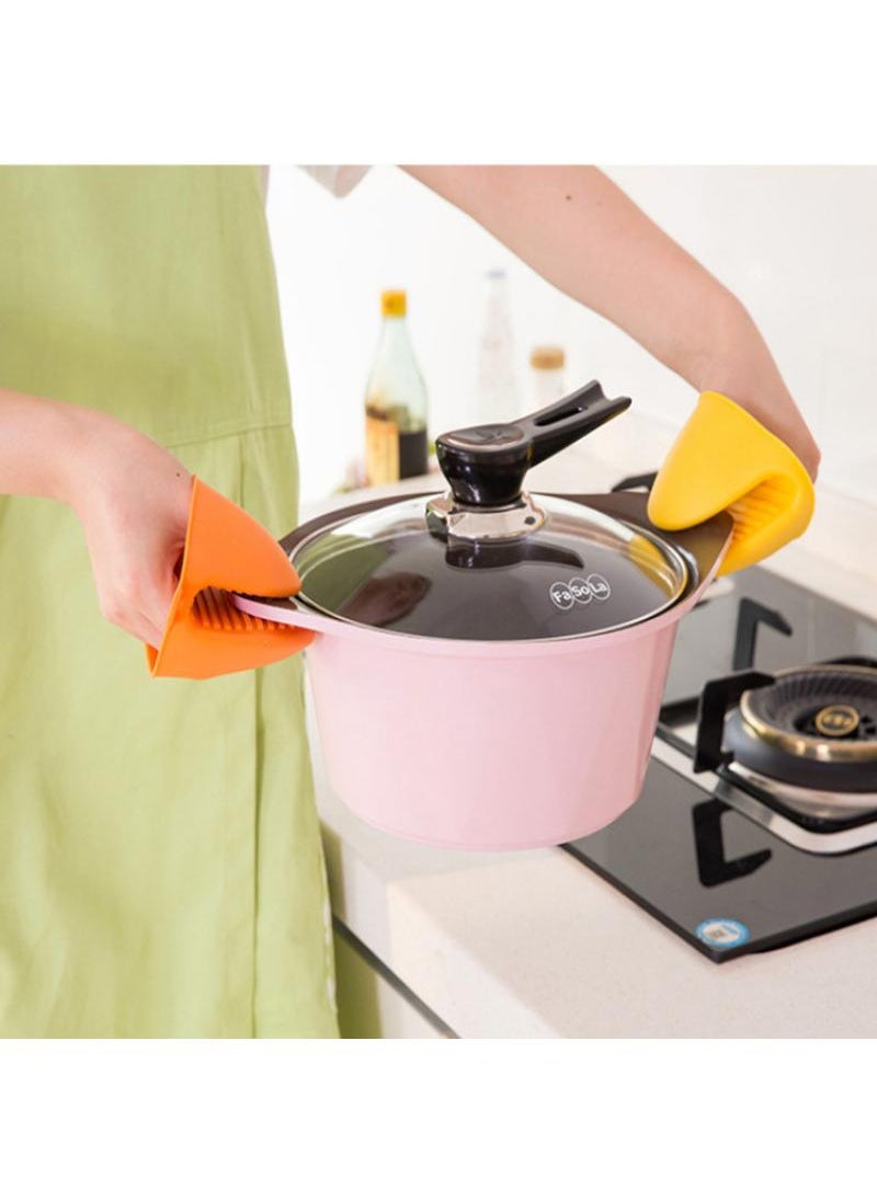 Y&D - 2PCS Silicone Anti-scald Hand Clip Bowl And Dish Clip Baking Oven Microwave Oven Anti-scald Heat Insulating Silicone Gloves-Light GreenThick (about 38 Grams) - Image 1