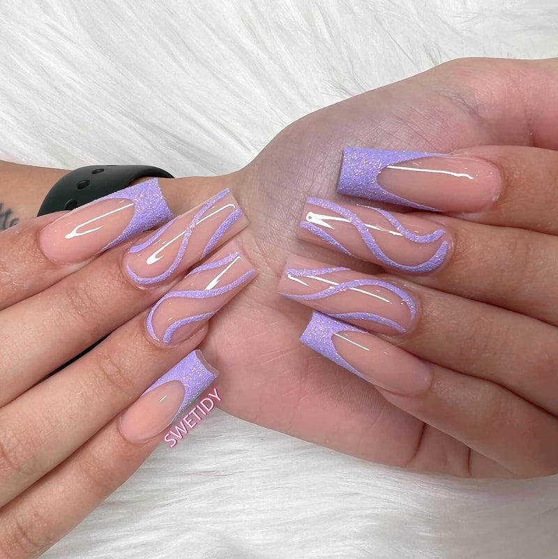 SWETIDY Clear Acrylic Square Nail Tips, SWETIDY 500pcs No C Curve XL Long Square Shaped Straight Fake Nails Flattened Half Cover Artificial Nails with Box for Nail Salon Professional and DIY Nail Art 10 Sizes - Image 5