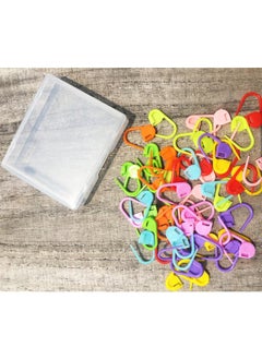 Generic 60 Pieces Crochet Knitting Markers Crochet Clips Crochet Pins Bulk Stitch Markers Locking Stitch Knitting Place Markers DIY Craft Plastic Safety Pins Weave Stitch Needle Clip Counter(10 Colors)  - Image 2