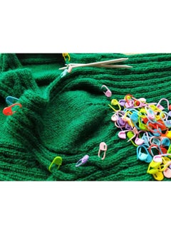 Generic 60 Pieces Crochet Knitting Markers Crochet Clips Crochet Pins Bulk Stitch Markers Locking Stitch Knitting Place Markers DIY Craft Plastic Safety Pins Weave Stitch Needle Clip Counter(10 Colors)  - Image 5