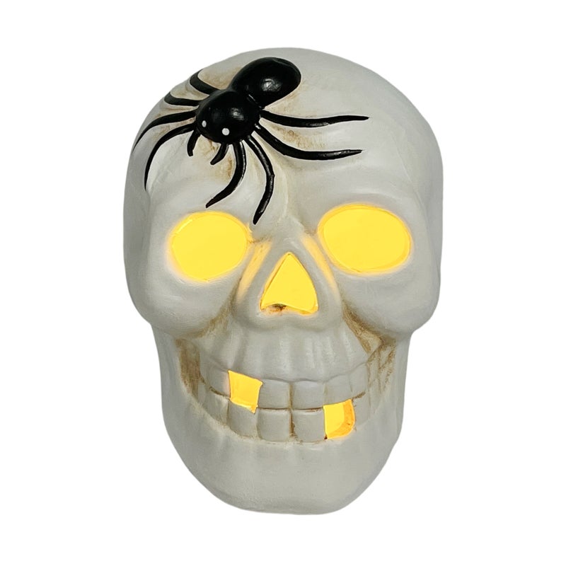 Party Magic Ceramic Skull with Light 11.3x8.7x10.3cm - Image 4