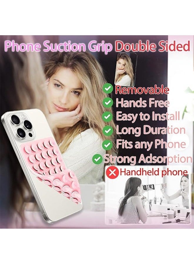 Sthxyfaith Silicone Suction Cup Phone Case Mount Double Sided, Phone Accessories Hands-Free Strong Grip Holder for Selfies and Videos, Silicon Phone Stand Sticky for iPhone and Android - Image 4