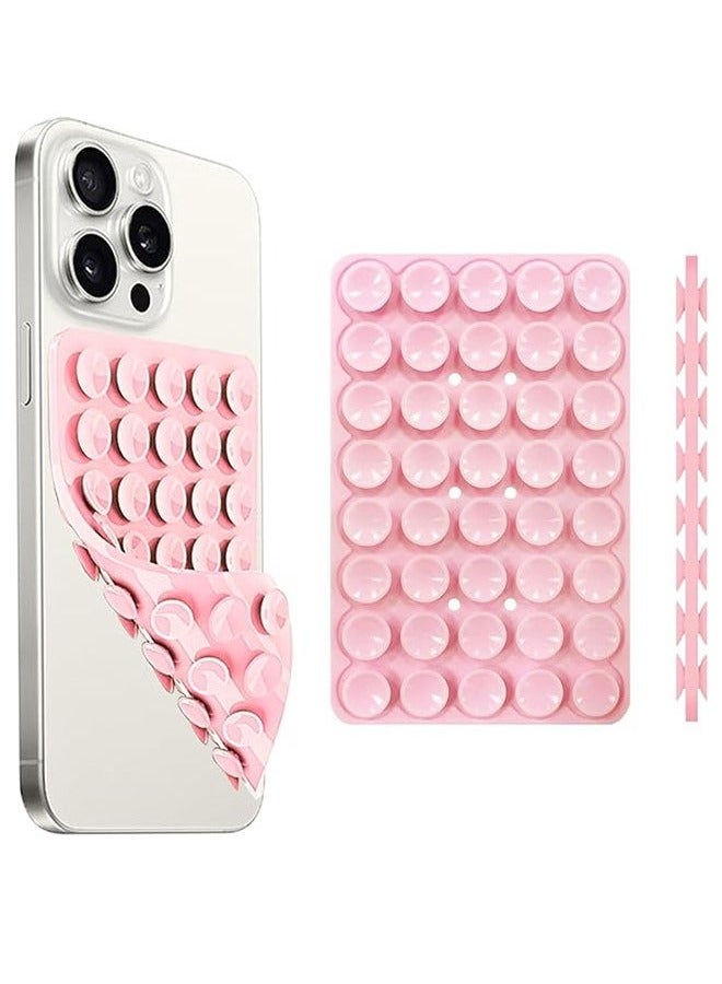 Silicone Suction Cup Phone Case Mount Double Sided, Phone Accessories Hands-Free Strong Grip Holder for Selfies and Videos, Silicon Phone Stand Sticky for iPhone and Android