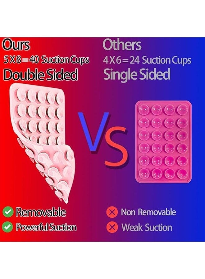 Sthxyfaith Silicone Suction Cup Phone Case Mount Double Sided, Phone Accessories Hands-Free Strong Grip Holder for Selfies and Videos, Silicon Phone Stand Sticky for iPhone and Android - Image 3