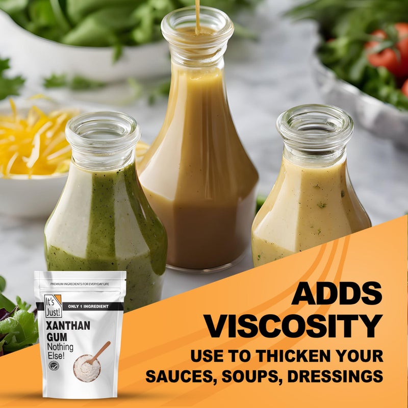 It's Just! It's Just - Xanthan Gum, 8oz, Batch Tested Gluten Free, Keto Baking, Non-GMO, Thickener for Sauces, Soups, Dressings, Packaged in USA - Image 4
