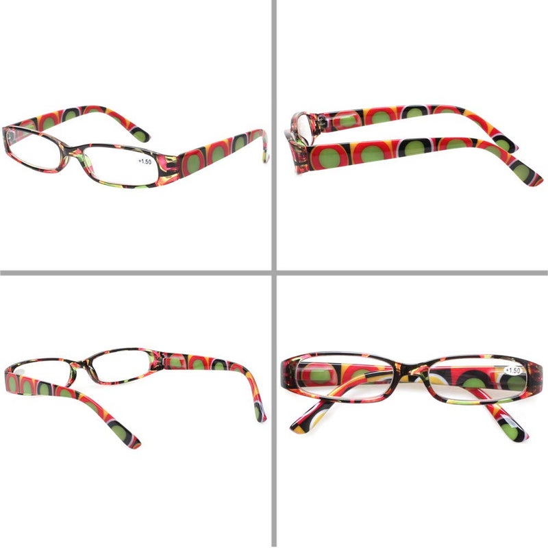 Kerecsen Reading Glasses 5 Pairs Ladies Fashion Spring Hinge Readers For Women (5 Mix Color  2.5) - Image 5