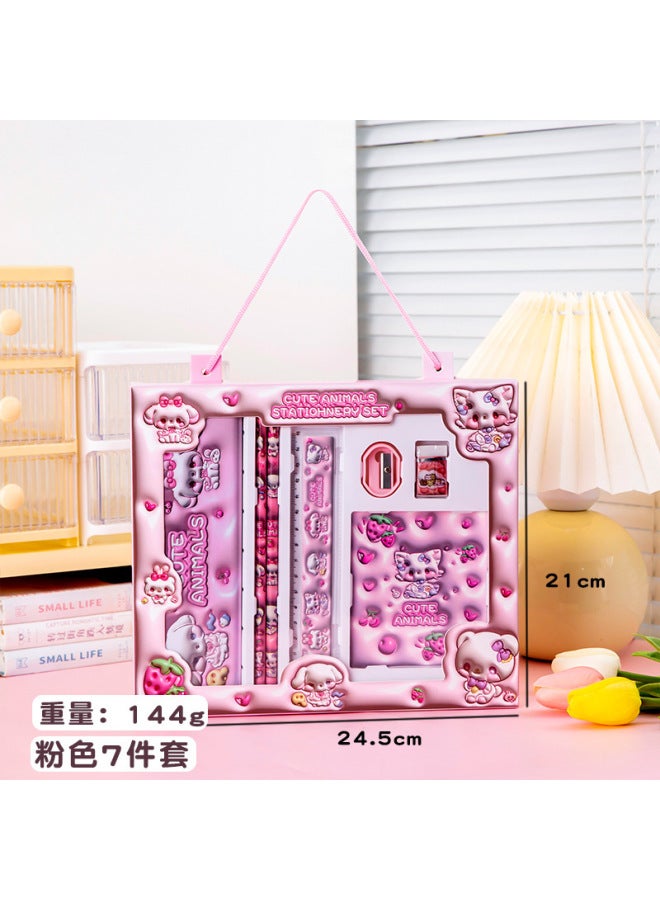 Prize Stationery Set Of Ten Pieces, First-grade Reward Small Gift, Pencil Gift Box, Elementary School Student Prize