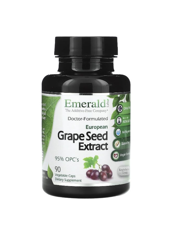 Emerald Laboratories Emerald Laboratories, European Grape Seed Extract, 90 Vegetable Caps  - Image 1