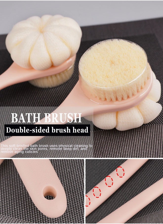 Shower Body Brush with Bristles and Loofah Back Scrubber Bath Mesh Sponge for Skin Exfoliating and Massage - pzsku/ZBCF040DDE8500432D6DEZ/45/_/1732858047/951dc79b-82da-45dd-b2fe-2d282baa1318