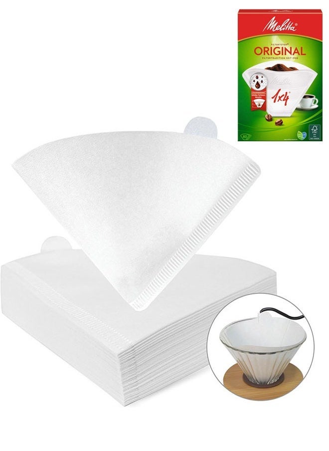 Melitta 40PCS Original Coffee Filters 8-12 Cup, Disposable Coffee Paper Filters Naturally Whitened, Cone Coffee Filters Compatible with Most U-shaped Coffee Filter  - Image 1