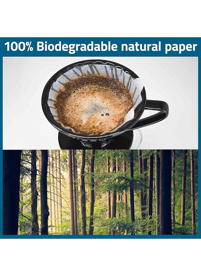 Melitta - 40PCS Original Coffee Filters 8-12 Cup, Disposable Coffee Paper Filters Naturally Whitened, Cone Coffee Filters Compatible with Most U-shaped Coffee Filter - Image 1