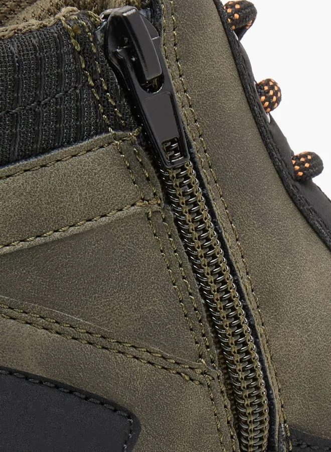 Lee Cooper Boys' High Top Sneakers with Lace-Up Closure