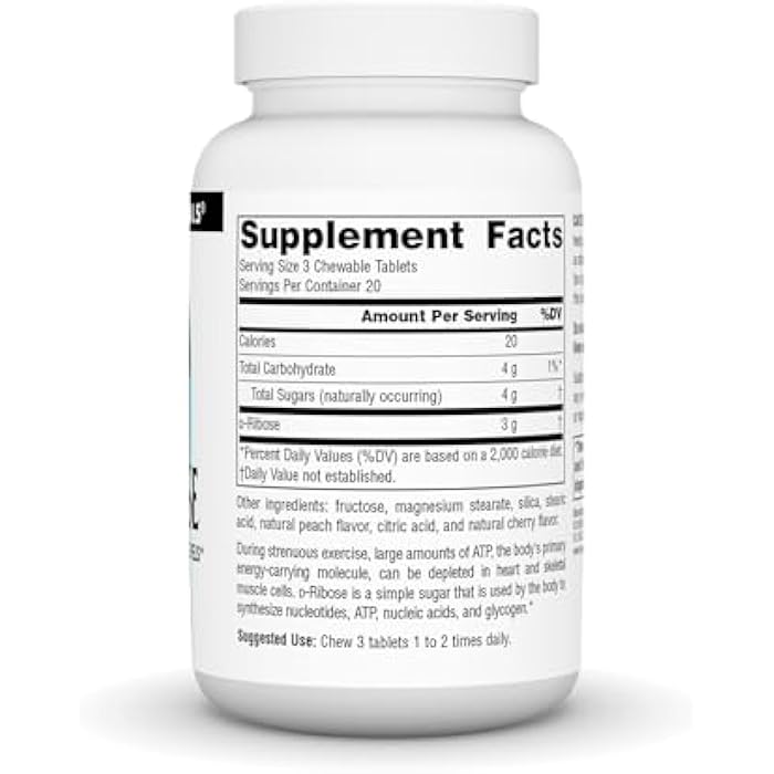 Source Naturals Ribose, 60 Chewable Tablet - Image 2