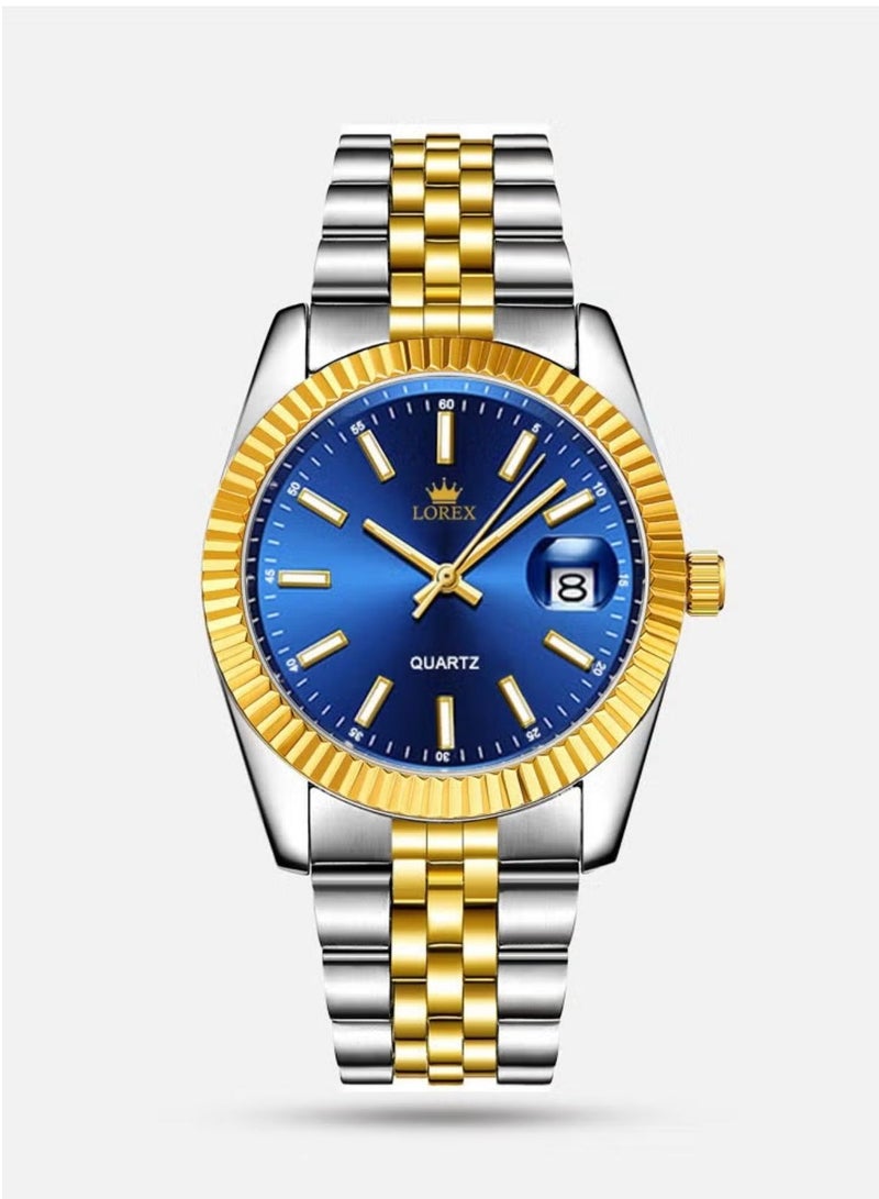 لوركس طقم ساعتين للرجل والمرأة مقاومة للماء وبتصميم عصري - Image 2