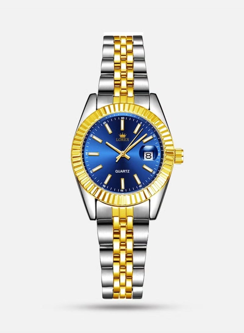 لوركس طقم ساعتين للرجل والمرأة مقاومة للماء وبتصميم عصري - Image 3